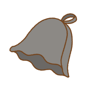 サウナハットのフリーイラスト Clip art of sauna-hat