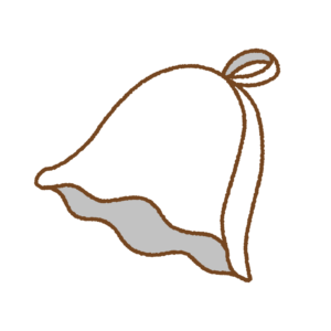 サウナハットのフリーイラスト Clip art of sauna-hat