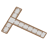 T型定規のイラスト