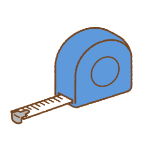 メジャーのフリーイラスト Clip art of tape-measure