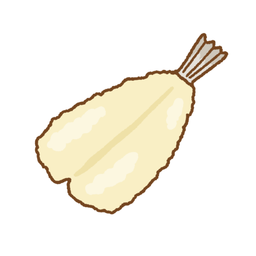 キスの天ぷらのイラスト