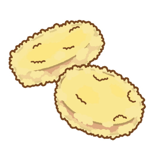 サツマイモの天ぷらのイラスト