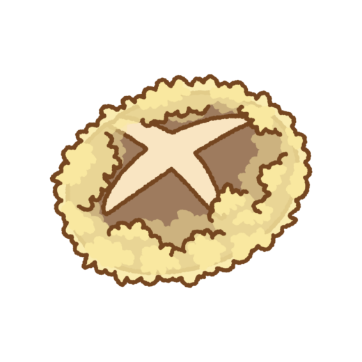 椎茸の天ぷらのイラスト