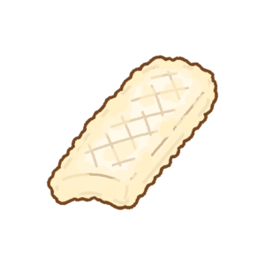 イカの天ぷらのフリーイラスト Clip art of squid-tempura