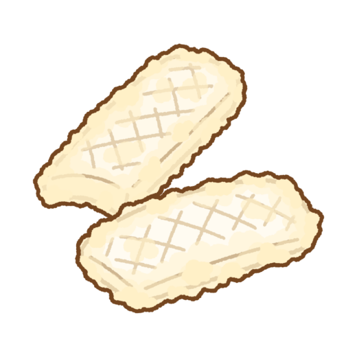 イカの天ぷらのイラスト