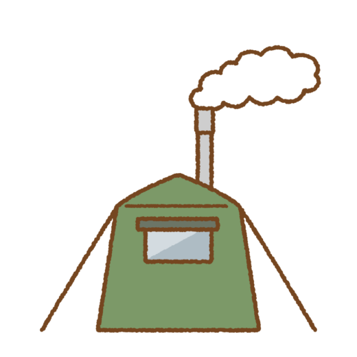 テントサウナのイラスト