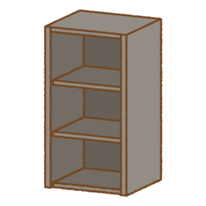 カラーボックスのフリーイラスト Clip art of bookcase