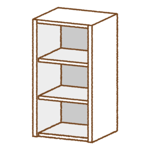 カラーボックスのフリーイラスト Clip art of bookcase
