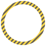 虎縞の丸フレーム素材のフリーイラスト Clip art of tiger-stripes circle frame