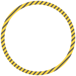 虎縞の丸フレーム素材のフリーイラスト Clip art of tiger-stripes circle frame