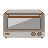 オーブントースターのフリーイラスト Clip art of Toaster-oven