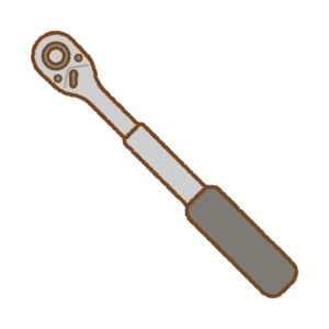 トルクレンチのフリーイラスト Clip art of torque-wrench