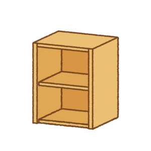 カラーボックスのフリーイラスト Clip art of bookcase