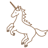 ユニコーンのフリーイラスト Clip art of unicorn