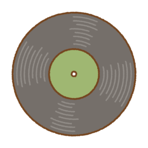 レコードのフリーイラスト Clip art of Vinyl-record