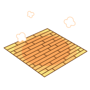 床暖房のフリーイラスト Clip art of Underfloor heating
