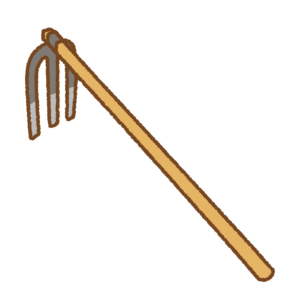 備中鍬のフリーイラスト Clip art of bicchuguwa