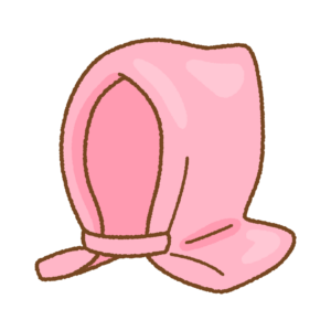 防災頭巾のフリーイラスト Clip art of emergency hood