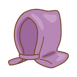 防災頭巾のフリーイラスト Clip art of emergency hood