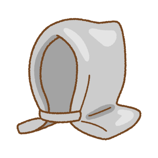 防災頭巾のイラスト