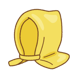 防災頭巾のフリーイラスト Clip art of emergency hood