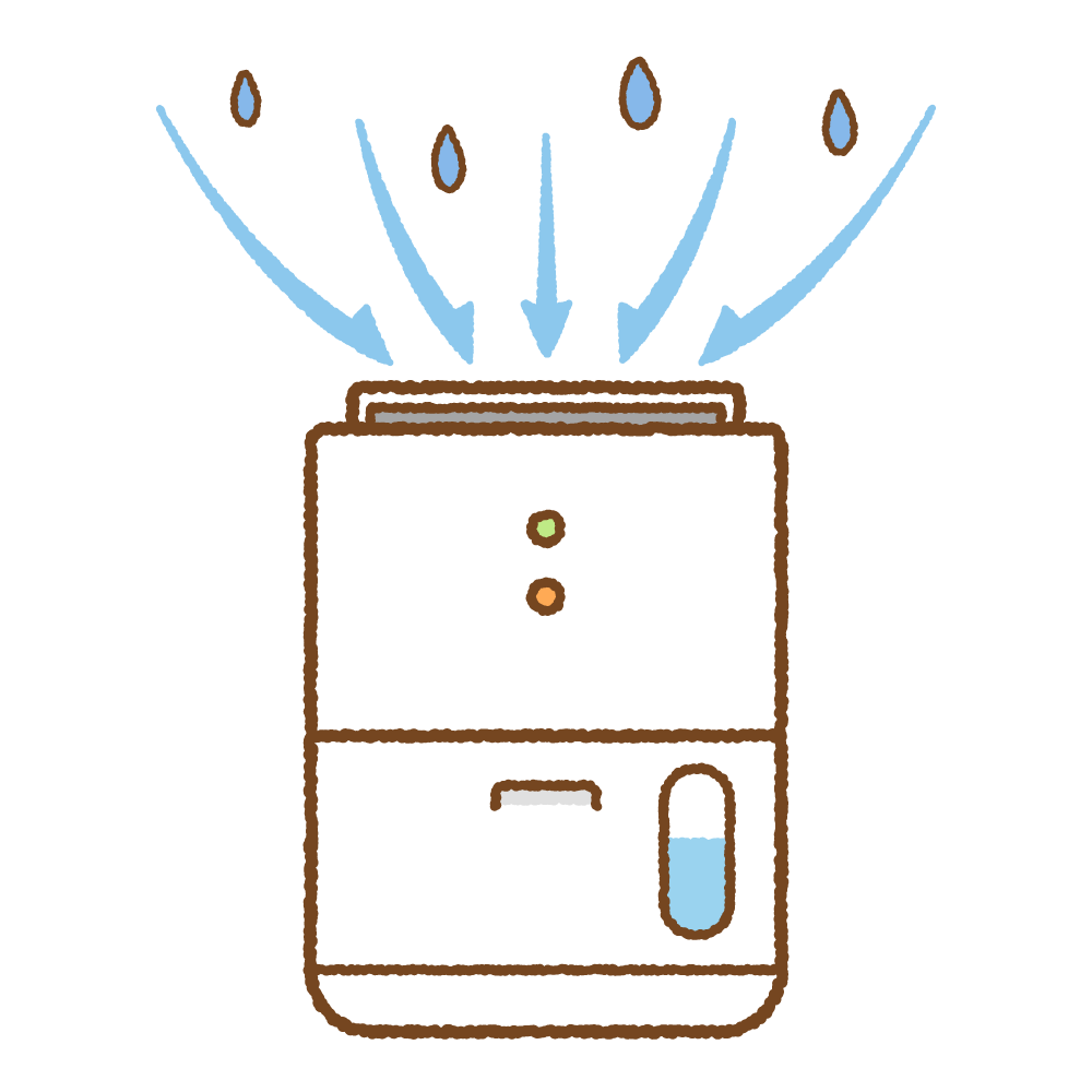 除湿機のフリーイラスト Clip art of dehumidifier