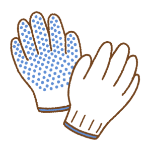 軍手のフリーイラスト Clip art of gunte work gloves