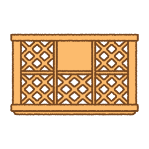 農業用コンテナのフリーイラスト Clip art of harvest crate