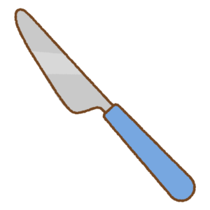 ナイフのフリーイラスト Clip art of knife tableware