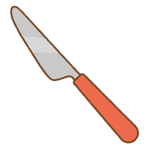 ナイフのフリーイラスト Clip art of knife tableware