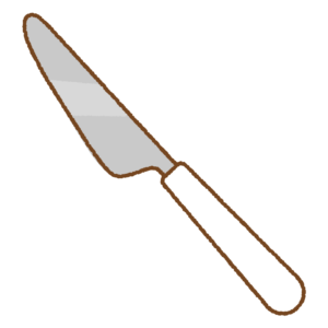 ナイフのフリーイラスト Clip art of knife tableware