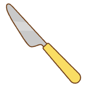 ナイフのフリーイラスト Clip art of knife tableware