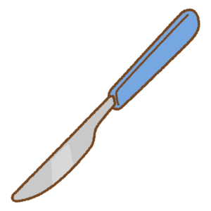 ナイフのフリーイラスト Clip art of knife tableware