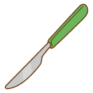 ナイフのフリーイラスト Clip art of knife tableware