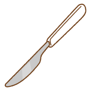 ナイフのフリーイラスト Clip art of knife tableware
