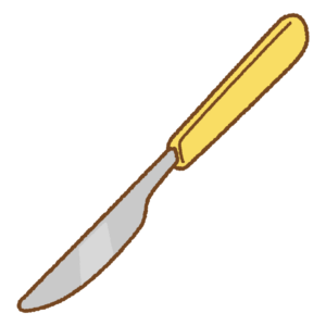 ナイフのフリーイラスト Clip art of knife tableware