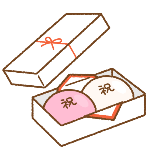 紅白まんじゅうのイラスト
