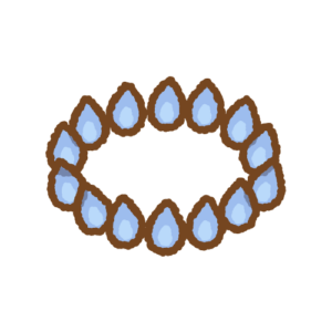 カセットコンロの炎のフリーイラスト Clip art of portable-gas-stove-flame