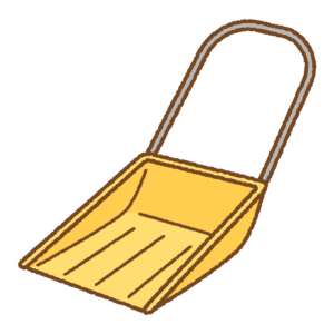 スノーダンプのフリーイラスト Clip art of hand-held snow shovel