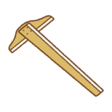 T型定規のフリーイラスト Clip art of T-Square