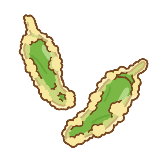 シシトウの天ぷらのイラスト