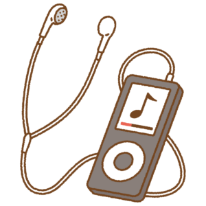 デジタルオーディオプレイヤーのフリーイラスト Clip art of digital-audio-player
