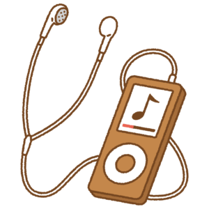デジタルオーディオプレイヤーのフリーイラスト Clip art of digital-audio-player