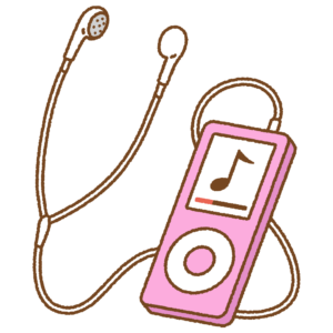 デジタルオーディオプレイヤーのフリーイラスト Clip art of digital-audio-player