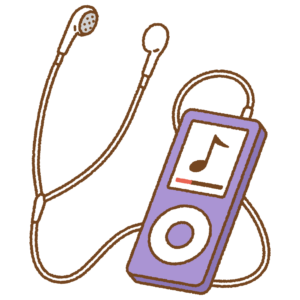 デジタルオーディオプレイヤーのフリーイラスト Clip art of digital-audio-player