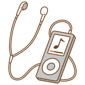 デジタルオーディオプレイヤーのフリーイラスト Clip art of digital-audio-player