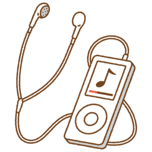 デジタルオーディオプレイヤーのフリーイラスト Clip art of digital-audio-player