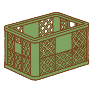 農業用コンテナのフリーイラスト Clip art of harvest crate