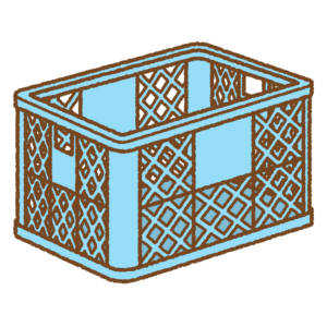 農業用コンテナのフリーイラスト Clip art of harvest crate