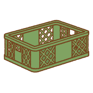 農業用コンテナのフリーイラスト Clip art of harvest crate